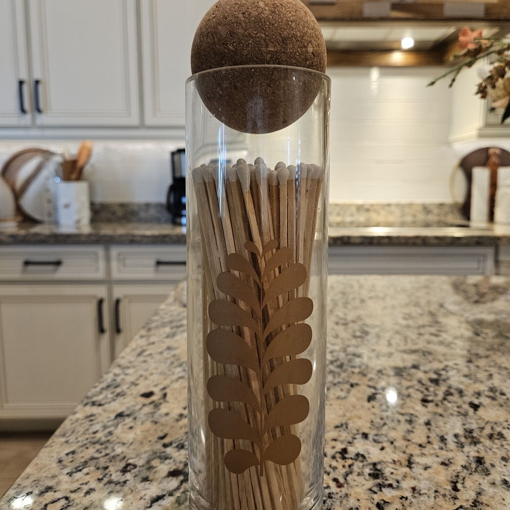 BKE Brown and Gold Decorative Matchstick Holder